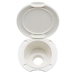 Can Shower Housing for Straight Head White Plastic