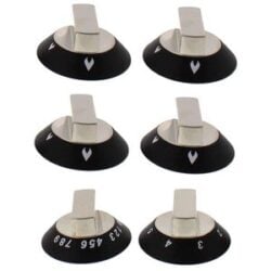 Thetford 2 Piece Satin Cooker Knobs (Pack of 6)